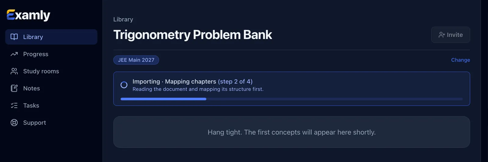 It reads the whole book and builds the course